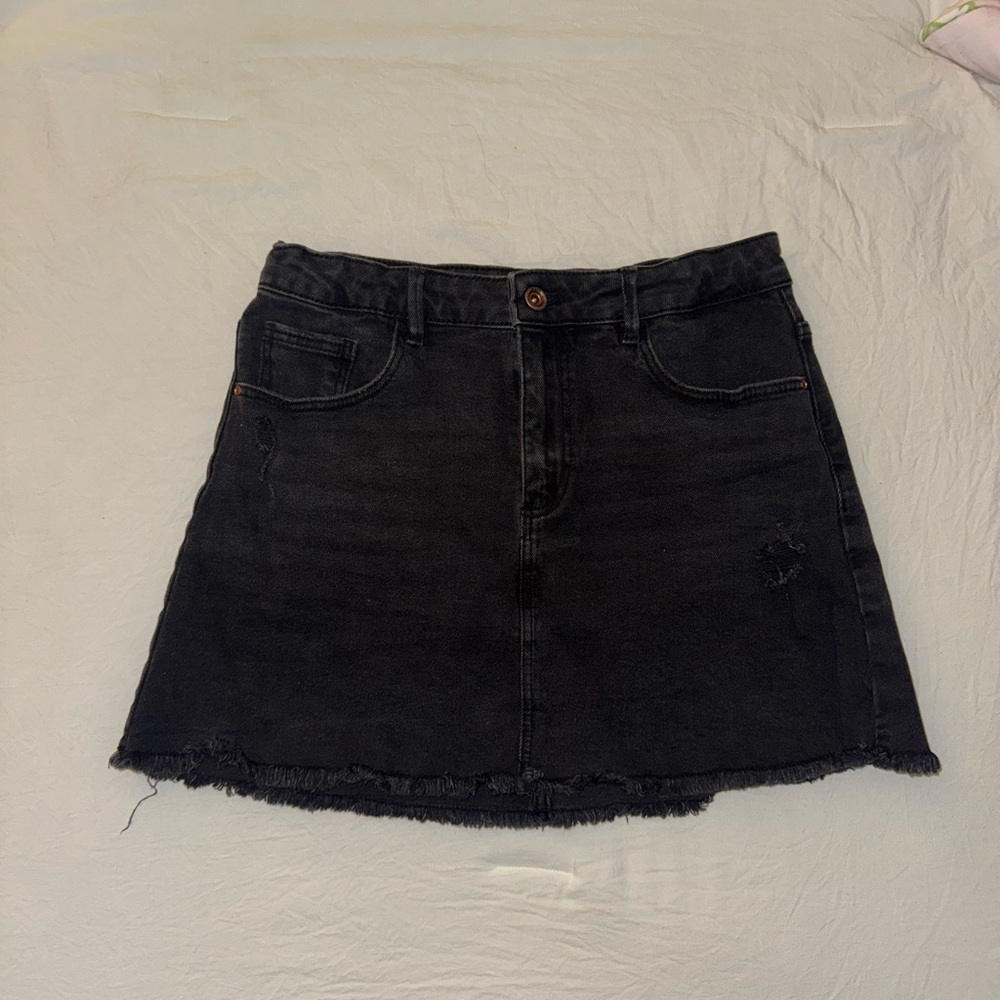 Zara Kids Black Denim Skirt